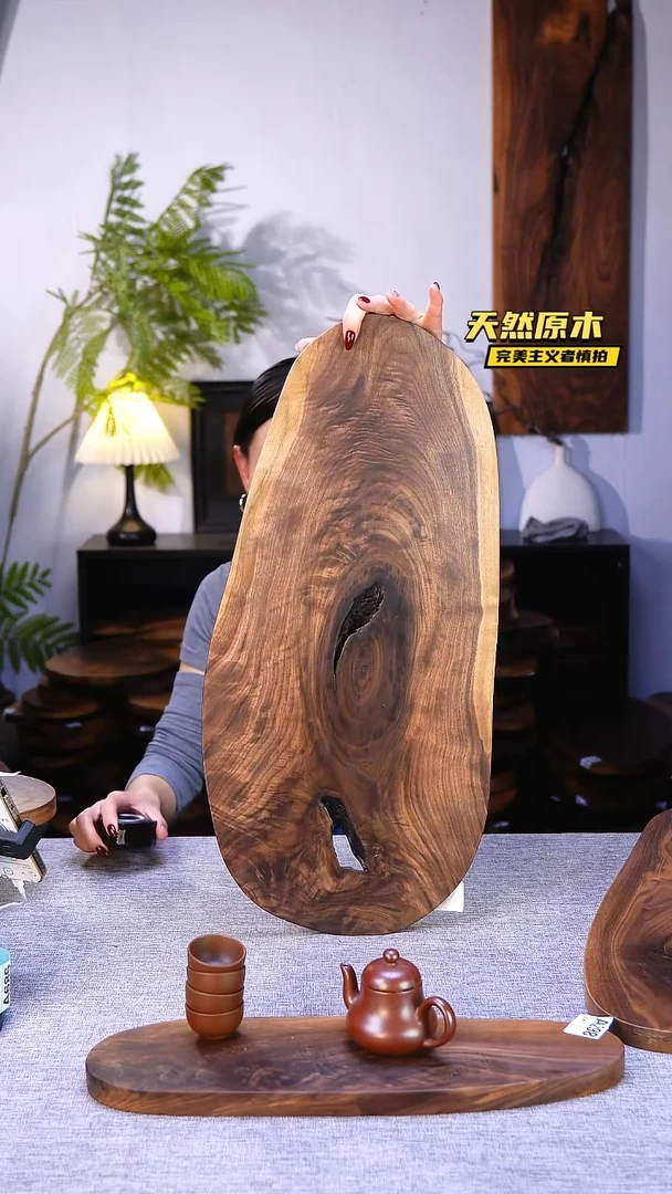 木北美黑胡桃原木.干裂疤结不属于商品质量问题完美主义者慎拍