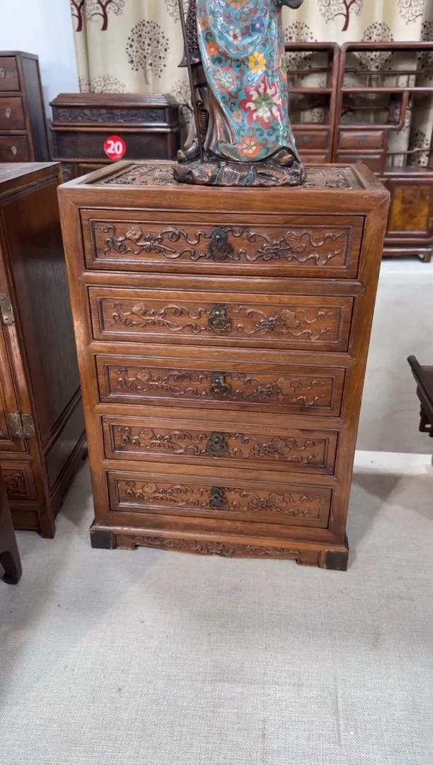 木五抽  五斗柜  茶饼柜  37/28/51高