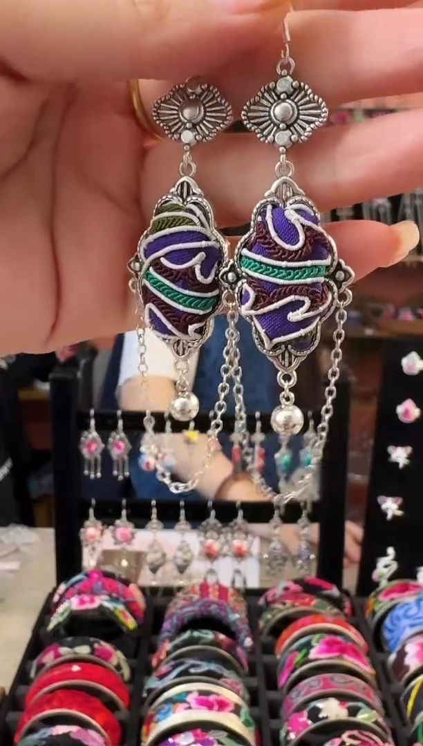 织绣艺枝独绣老绣饰品50