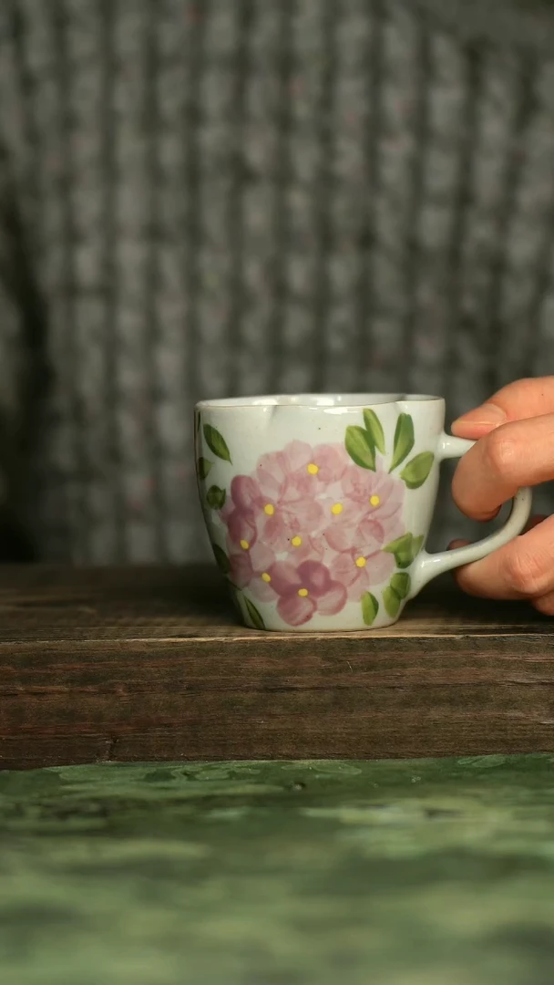 陶瓷青诗集手工手绘瓷器