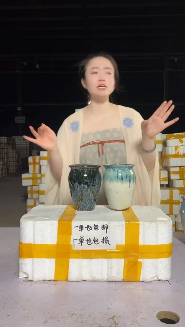 宜兴紫砂粗陶花盆12/16