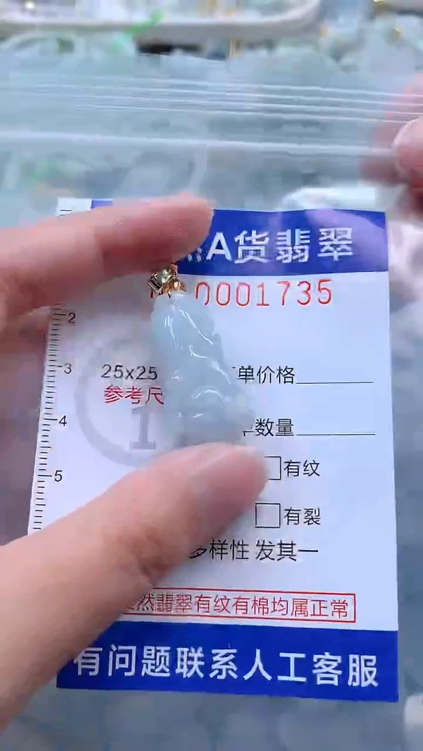 翡翠未镶嵌吊坠(不含链)1