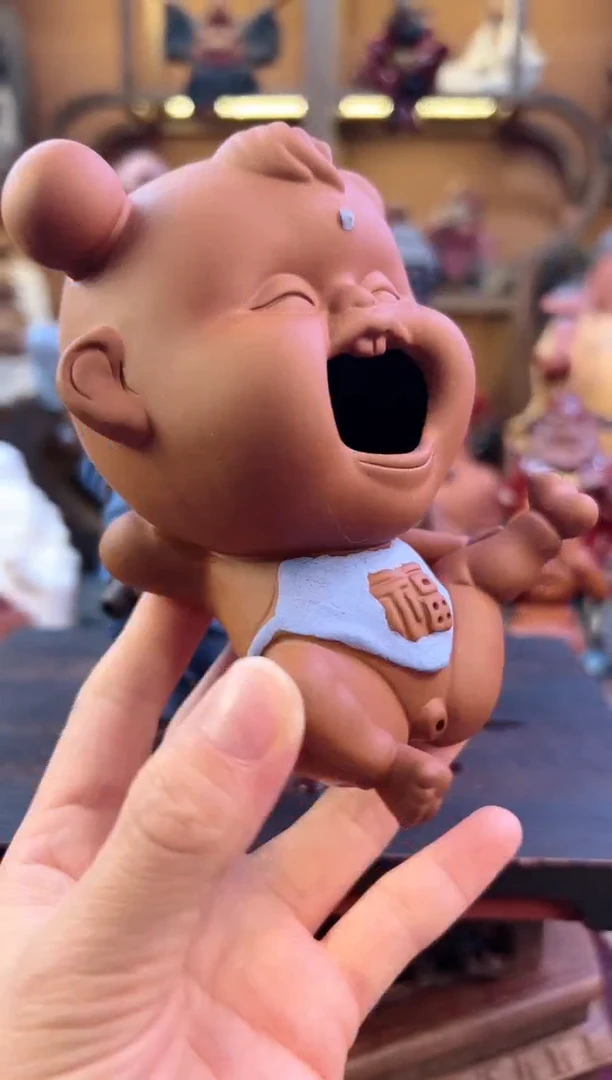 紫砂茶宠器闵紫砂茶宠摆件