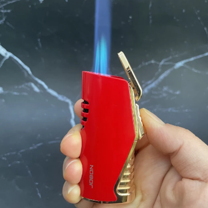 三火直冲防风充气雪茄打火机便携点火器礼盒装