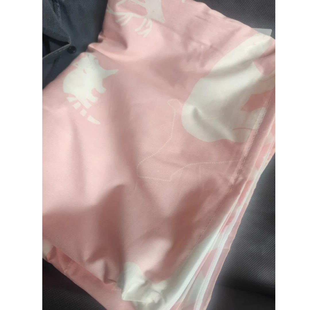 《云云家》粉色卡通可爱小浣熊小动物棉被套尺寸约100*150