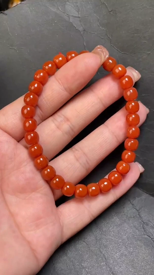南红玛瑙92未镶嵌手串