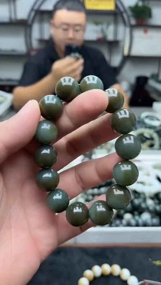 未镶嵌手串和田玉新疆且末蓝聚宝盆16