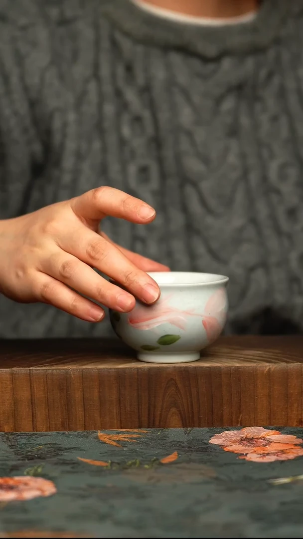 杯釉下彩手工手绘同款陶器