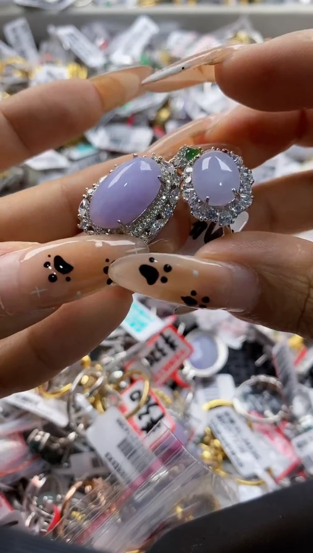 翡翠戒指银S925镶嵌777777   1