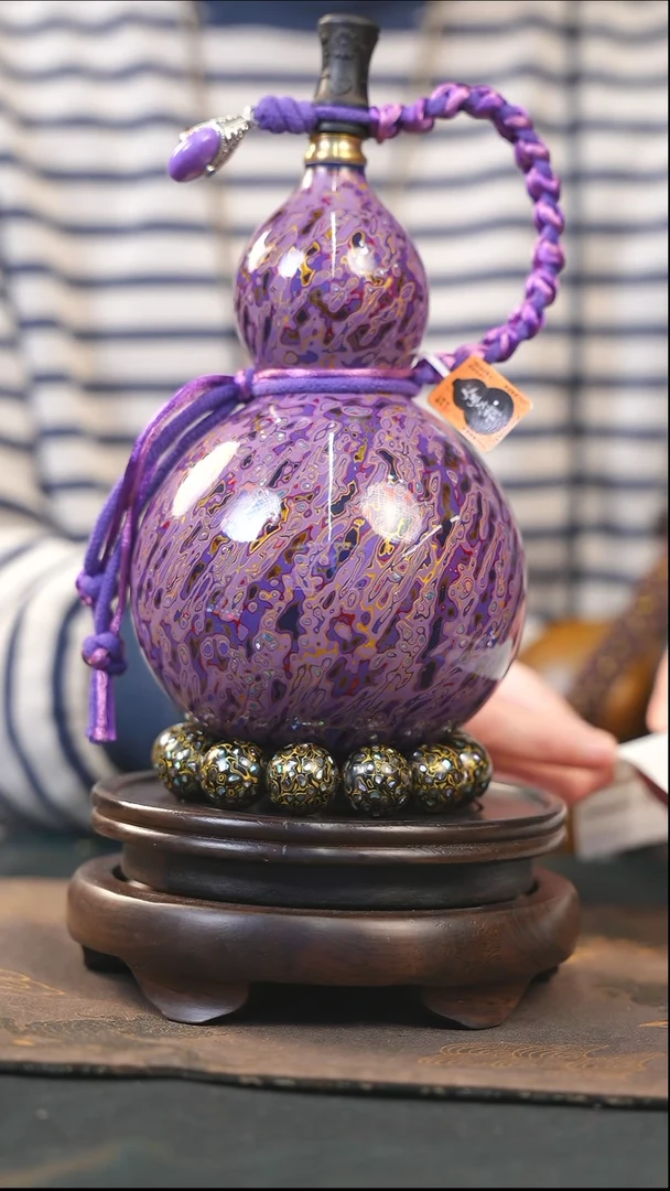 【闪购商品】YJ237漆艺酒葫芦不包手串及旋转底座