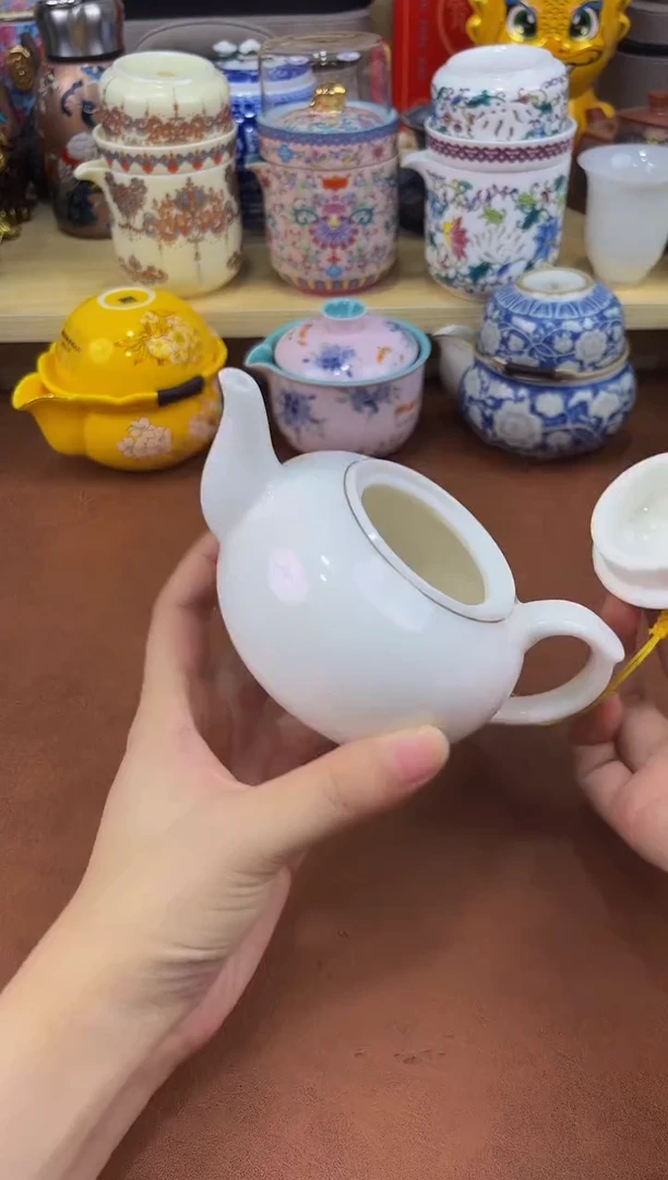 陶瓷茶具摆件旅行套组