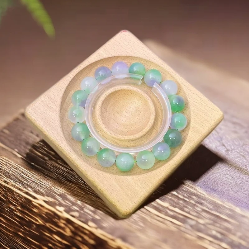 【仟禧珠宝】天然玉石  199 冰春彩紫罗兰 12mm