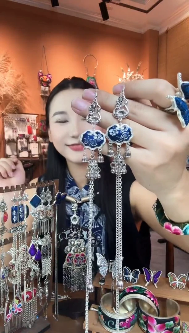 刺绣纯手工民族风耳环