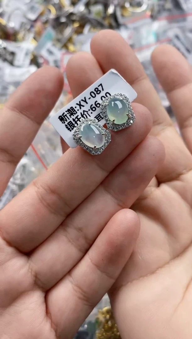 银S925镶嵌戒指翡翠333   8