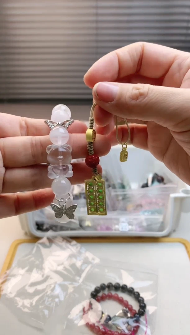 【闪购商品】水晶珠宝半成品未镶嵌白幽灵小熊单圈