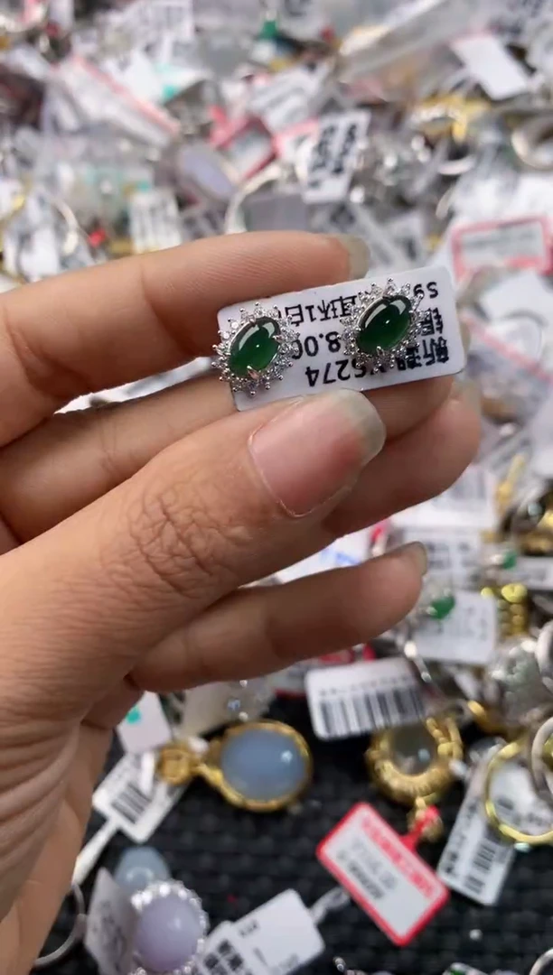 银S925镶嵌戒指翡翠121212----8