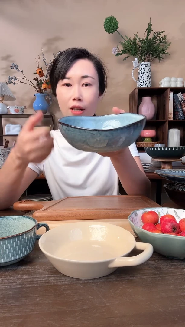 7英寸异形窑变碗微瑕