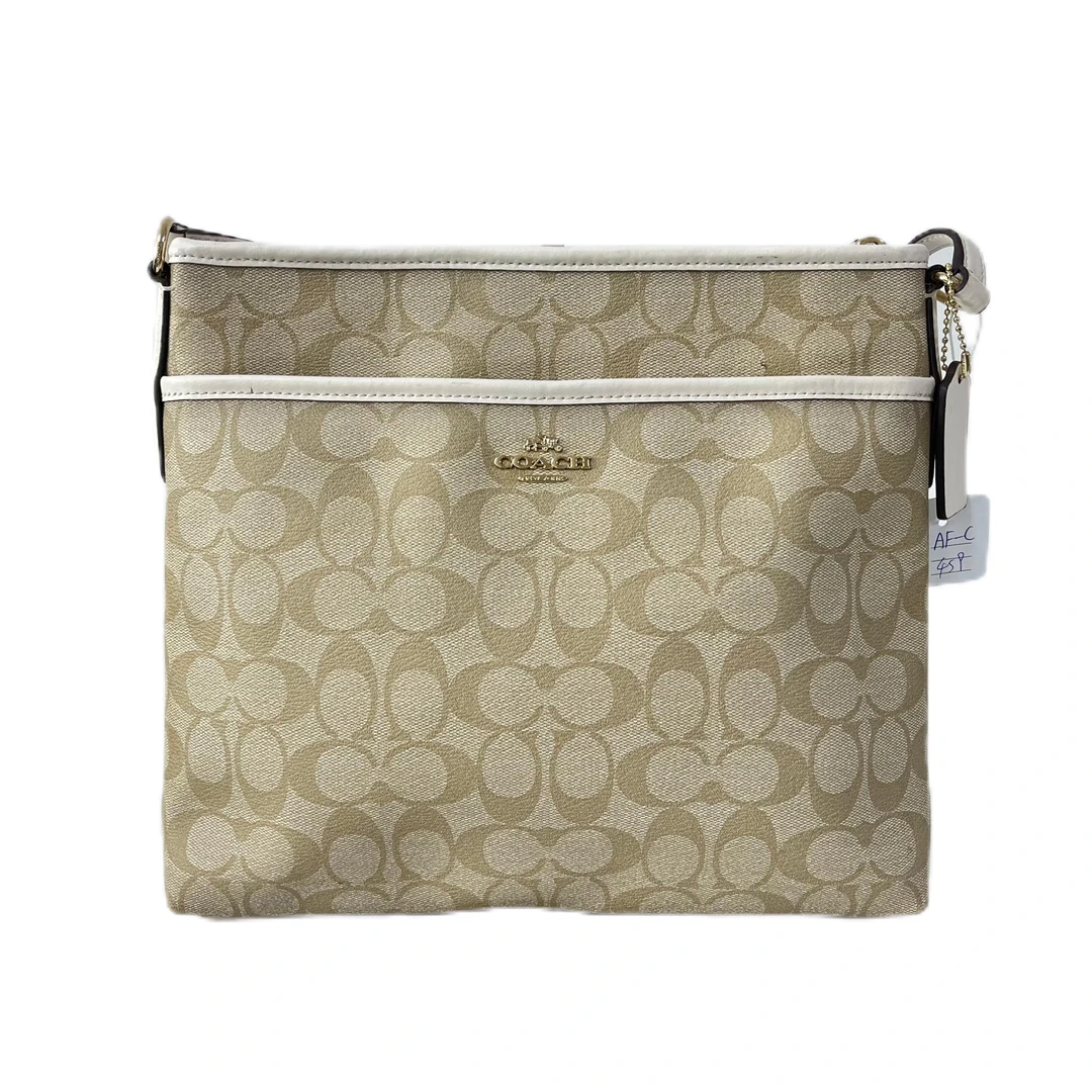 95新 COACH/蔻驰 经典老花PVC单肩斜挎包 AF-10317-C