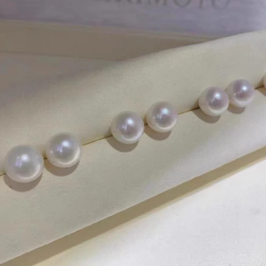 【洁歌甄选】白珠淡水珍珠耳钉10-11MM S925银 多样发一 X929