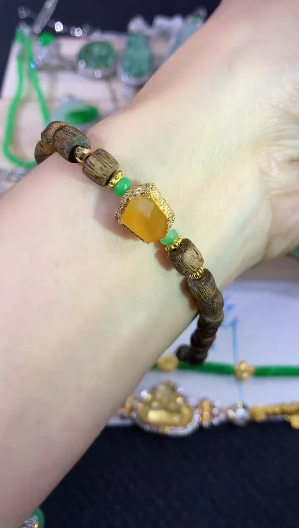 18K金镶嵌手链翡翠144|6980