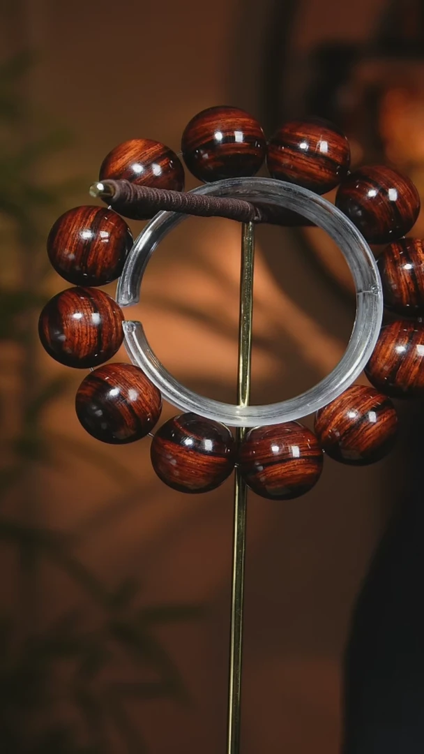 【闪购商品】黄花梨/降香黄檀手串/手链海南黄花梨2.0Cm大黑线