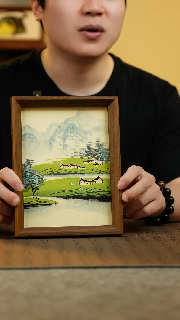 国画17*23纯手绘国风国画摆台