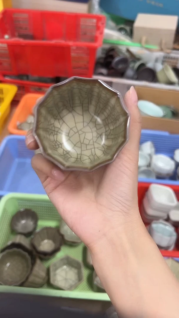 龙泉云间青瓷小米茶器