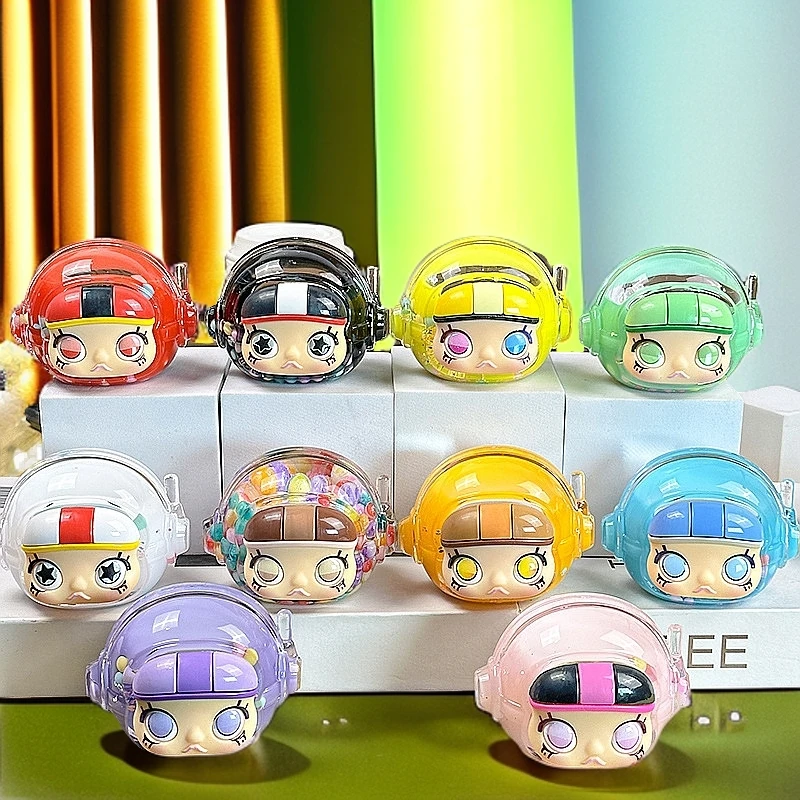 网红太空人入油流沙彩豆公仔手办桌面摆件装饰品