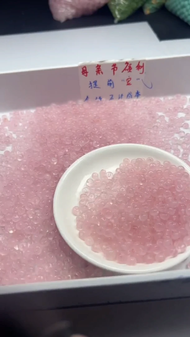 未镶嵌颈饰水晶w1602粉水晶算盘6*4mm*50颗