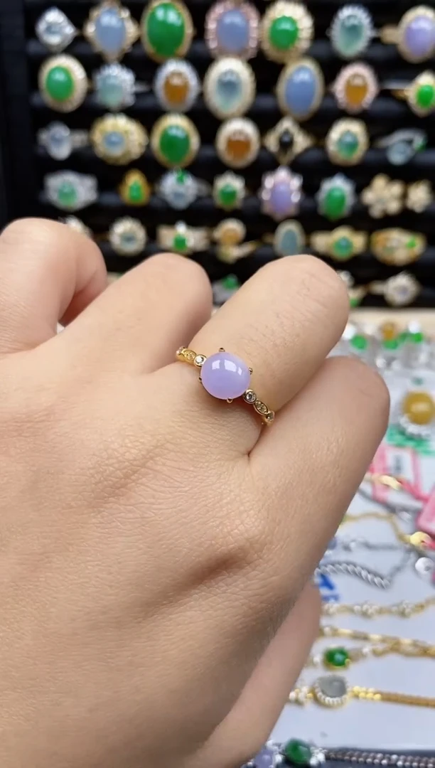 银S925镶嵌戒指翡翠9089