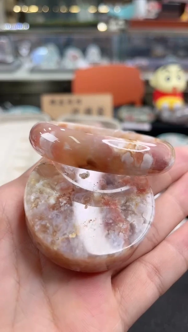 未镶嵌手镯石英质玉55圈口（赠品镯心）6658194