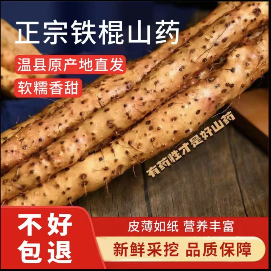 {顺丰现挖}河南温县垆土地铁棍山药 新鲜营养 净重5斤装大果