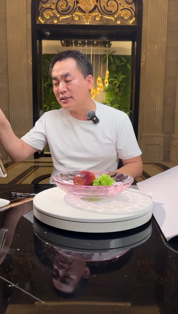 摆件AJ1111160粉色艺术果盘