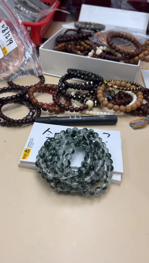 未镶嵌手链水晶091902 绿幽灵水晶单圈