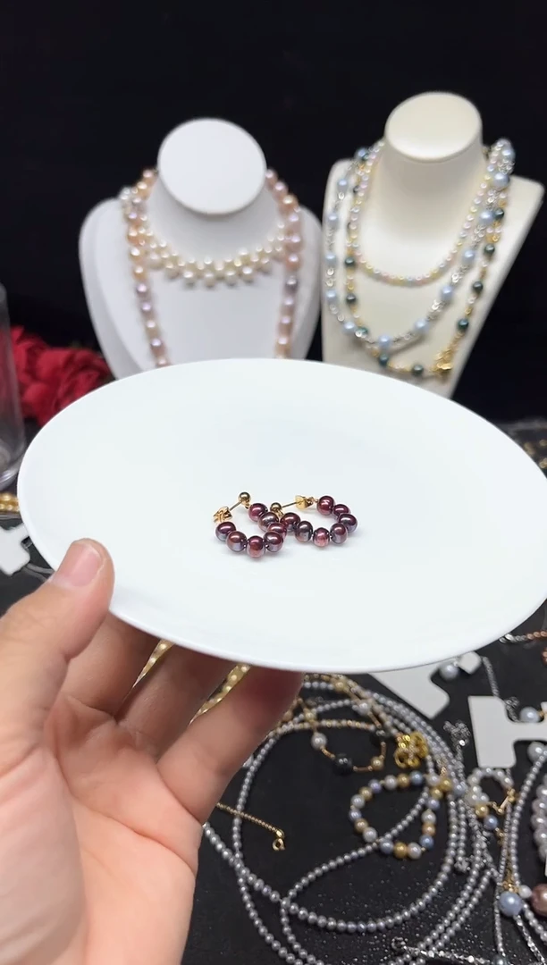 【闪购商品】淡水珍珠耳饰未镶嵌1