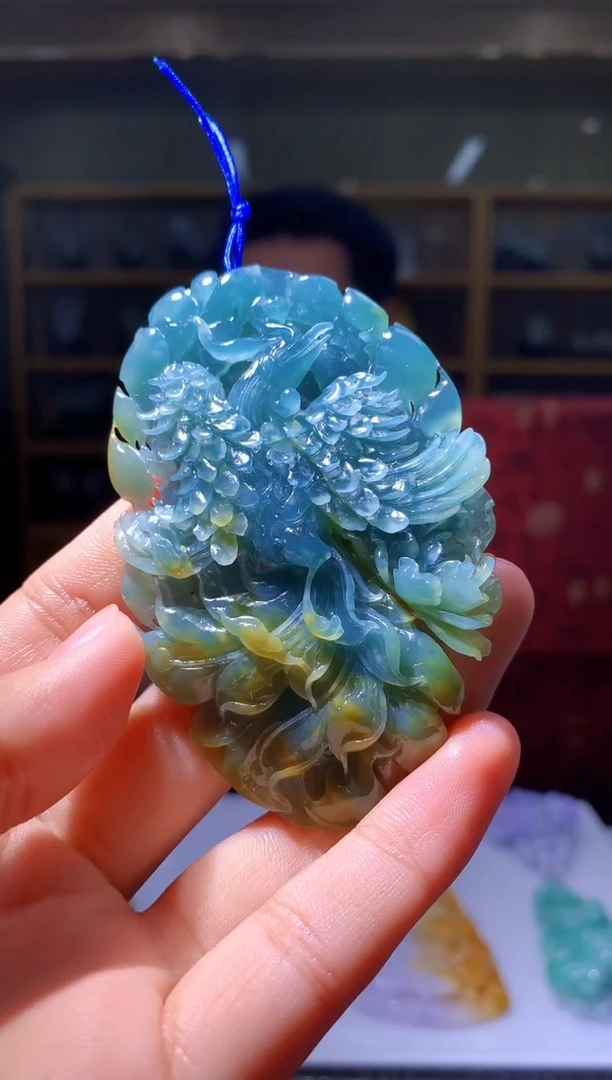 定制翡翠未镶嵌1034hm-毛货挂件19