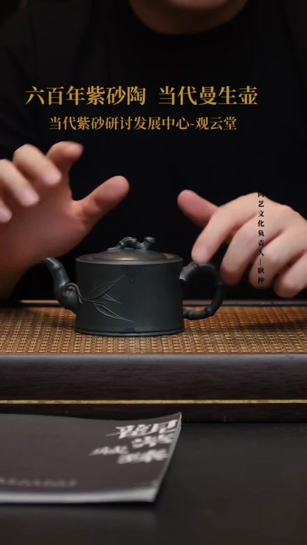茶壶紫砂宜兴紫砂壶竹段
