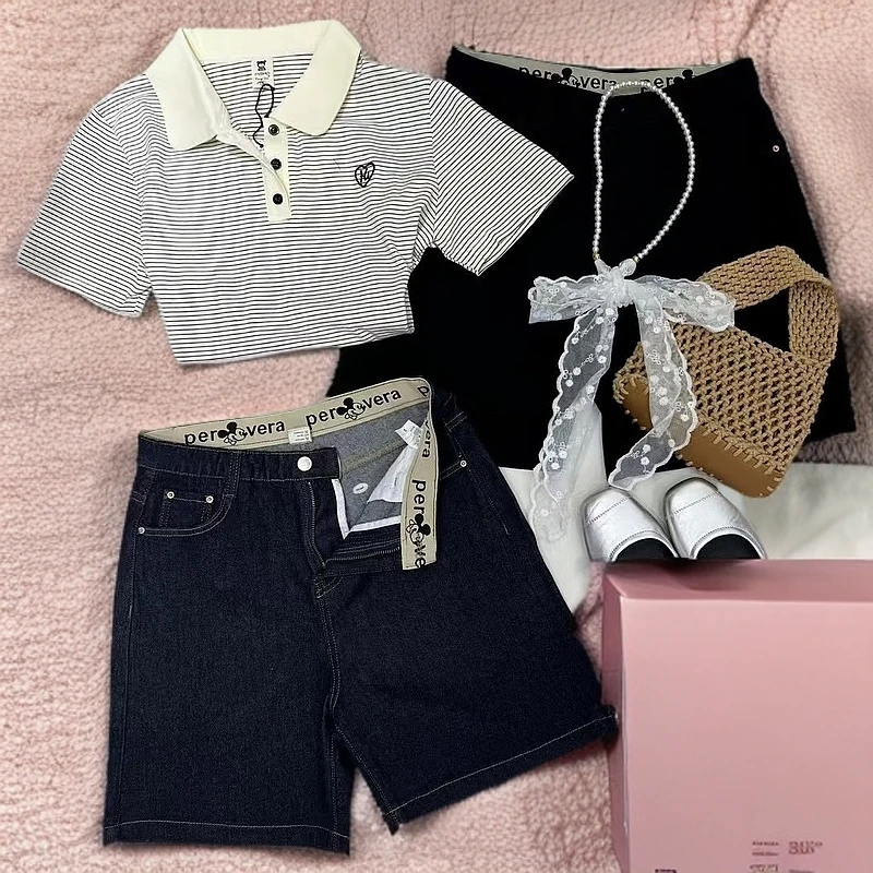 蚊姐1826薄款时尚百搭牛仔短裤