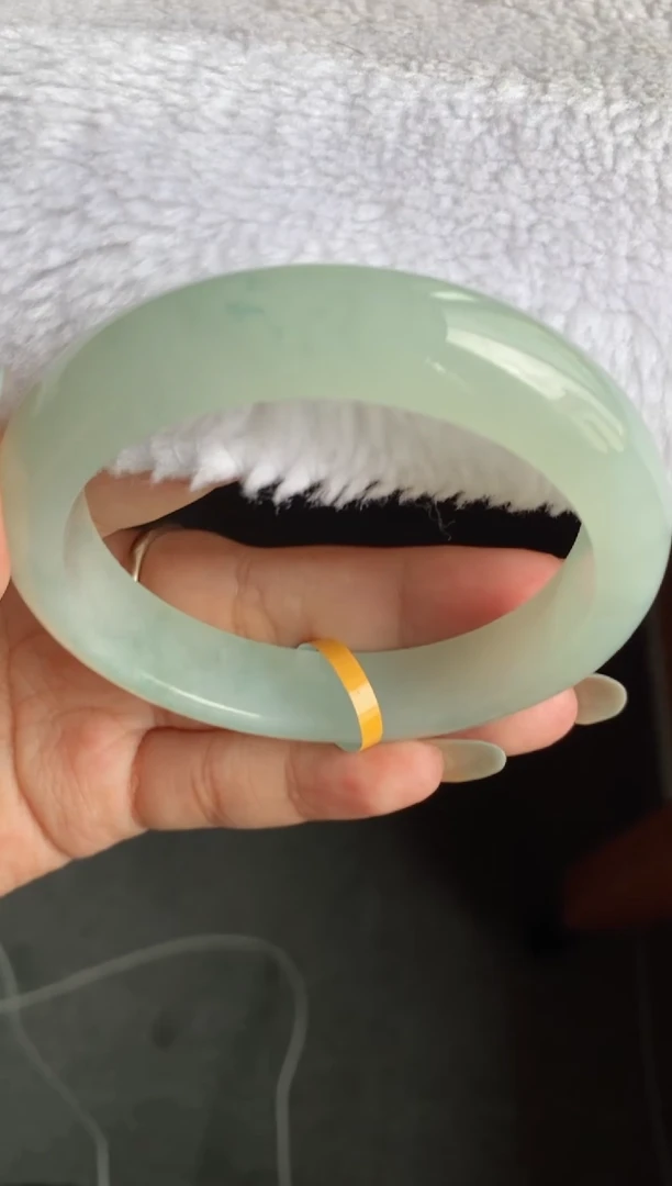 未镶嵌手镯翡翠（巨巨巨推荐）老坑冰透胶无棉晴绿38号