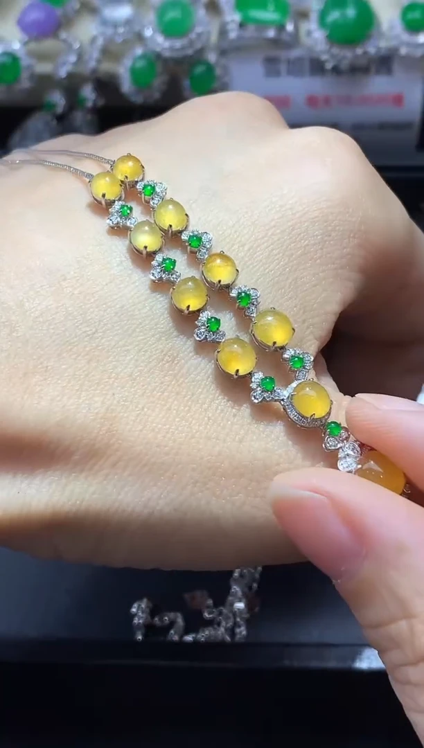 颈饰18K金镶嵌翡翠619-中国好珍宝