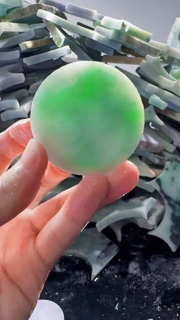 裸石翡翠缅甸翡翠A货文6936