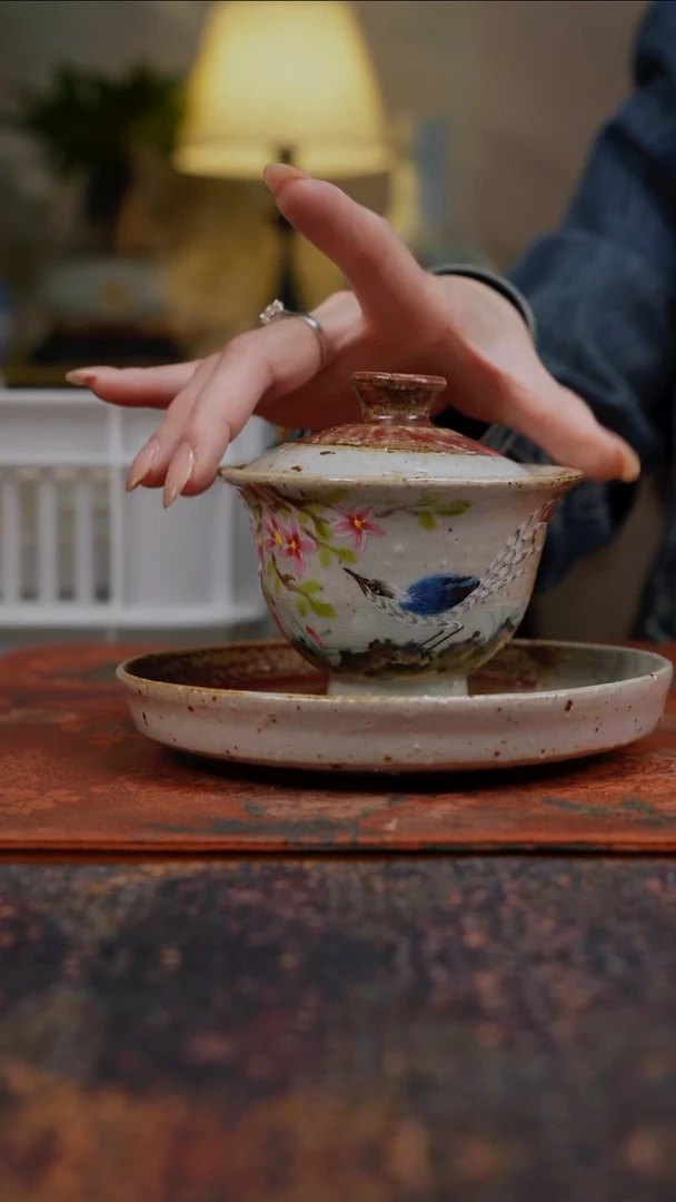 杯景德镇陶瓷杯碗柴烧多人