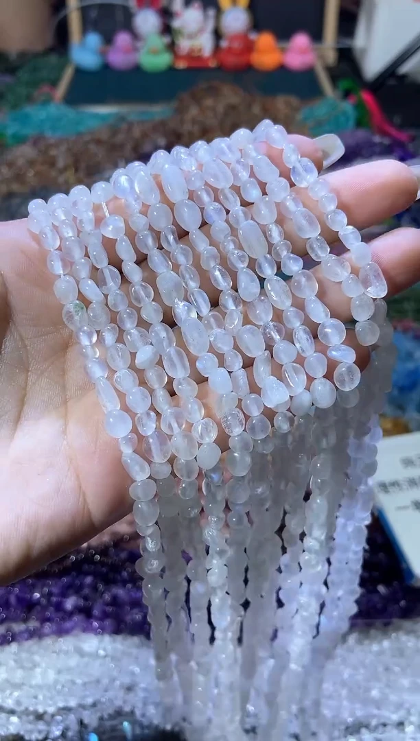 水晶珠宝半成品未镶嵌随形蓝月光