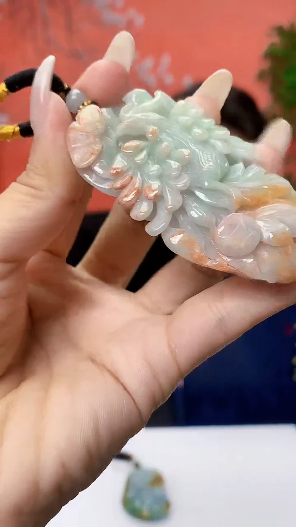 未镶嵌定制翡翠5060ty-毛货挂件132