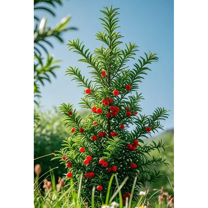 精品曼地亚红豆杉盆栽四季常青24小时制氧进化空气吸收辐射室内
