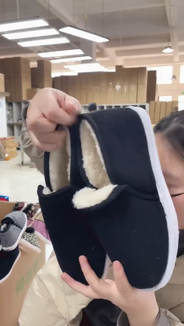 手工纳底黑色棉鞋43码