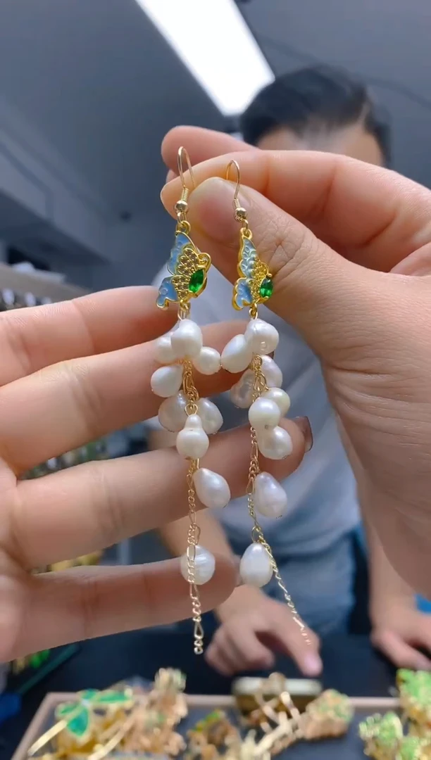 【闪购商品】淡水珍珠耳饰合金161珍珠饰品