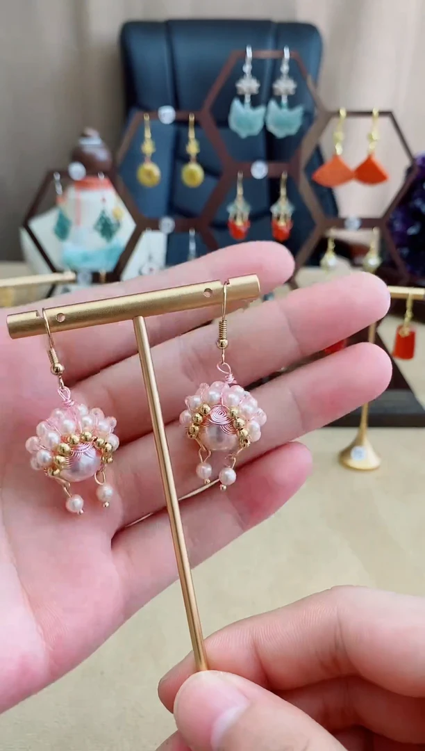 耳饰拼合珍珠（马贝珠）银S925镶嵌20