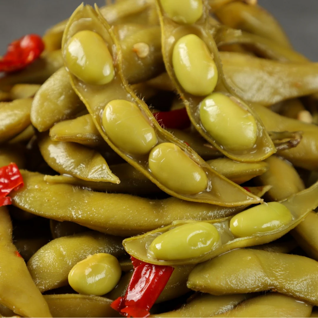 【花生毛豆组合】香辣毛豆卤汁凉拌菜花生零食下酒即食商用批发