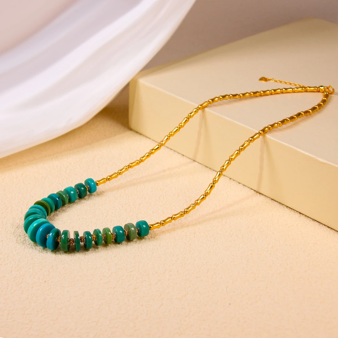 绿松石直切项链多样性发货一件LX06-15